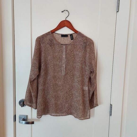 APOSTROPHE SHEER BLOUSE  - Picture 1 of 6